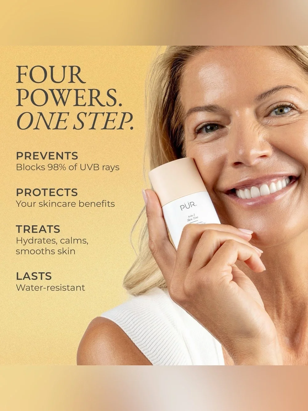 PUR 4-in-1 Skin Tint SPF 50 Mineral Sunscreen, DP3 - New in Box